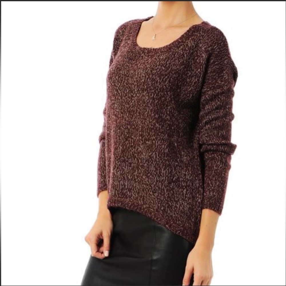 Vero Moda Tango LS Zipper Knit Sweater – Red & Black – Size S